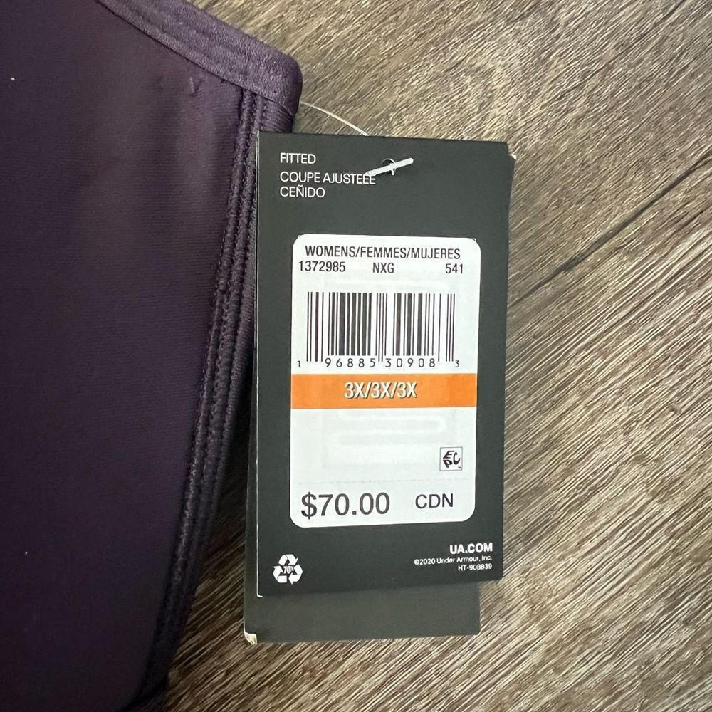 Under Armour 3x High Support Purple Sports Bra - Picture 3 of 10